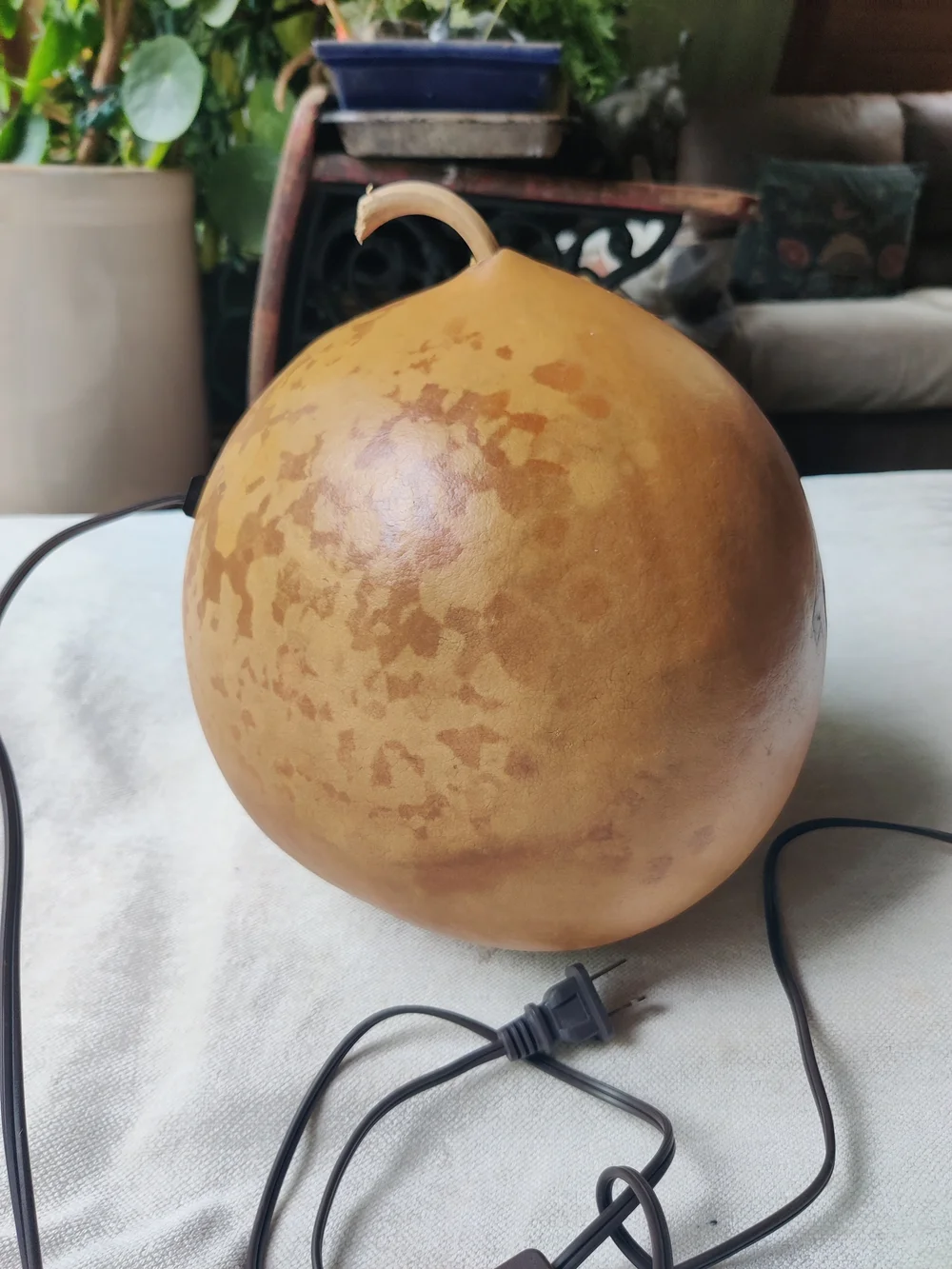 Nativity Manger Gourd Lamp Handmade Christmas Jesus Mary Joseph 11